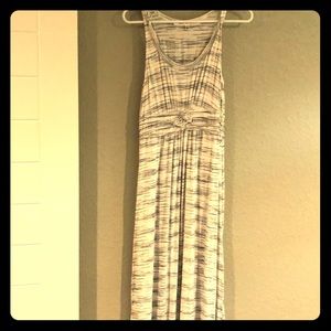 Long white and blue maxi